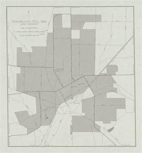 City Map Of Texarkana And Vicinity Texas United States 1953 Full Size