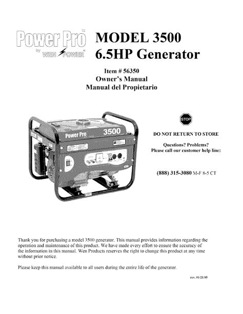 Power Pro Glt 3500 User Manual Generator Manuals And Guides L0522015