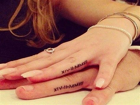 25 Couples Who Opted For Romantic Finger Tattoos Instead Of Traditional Wedding Rings Tattoo