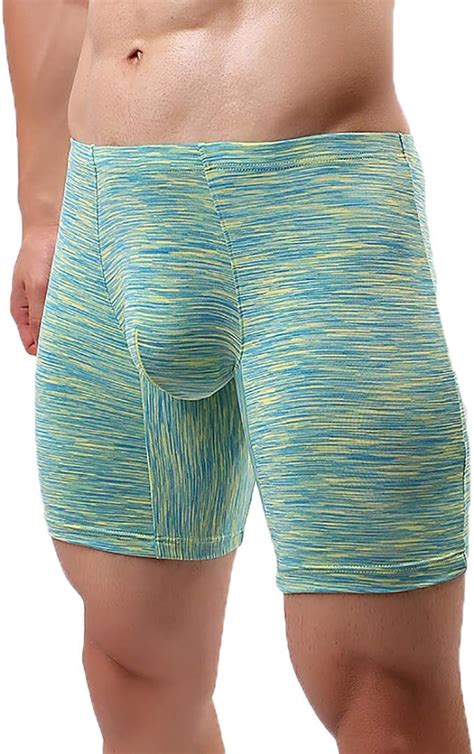 Mens Underwear Boxer Briefs No Ride Up No Fly Front With Pouch