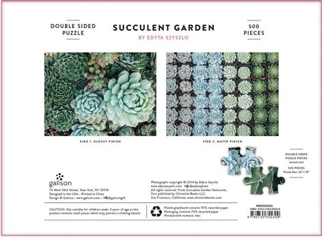 But you can still follow. Succulent Garden 500 Piece Double Sided Jigsaw Puzzle ...