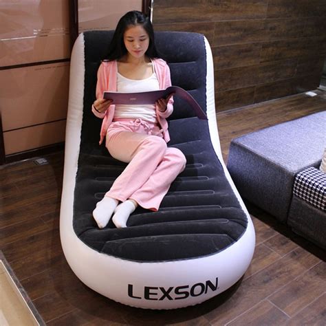 Foldable Chaise Lounge Chair Lazy Sofa Inflatable Sofa Bed Double
