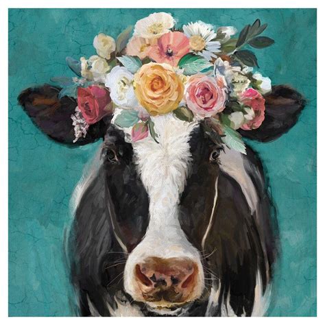 Fine Art Canvas Fancy Cows Ii Canvas Wall Art In 2020 Animal Wall Art