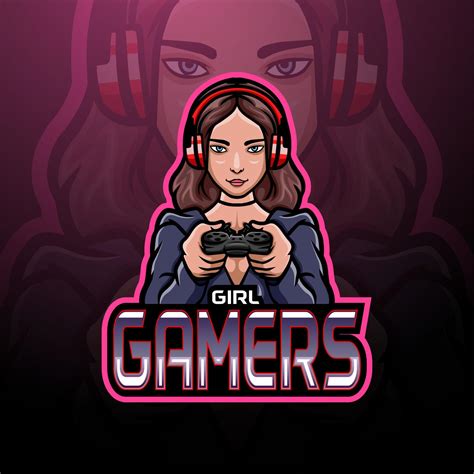 Girl Gamers Esport Logo Mascot Design 9296059 Vector Art At Vecteezy
