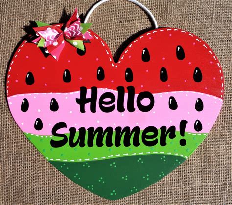 $30 off backyard pool superstore amazon coupon code for your first delivery order over $50. Hello Summer WATERMELON HEART SIGN Wall Art Door Hanger ...