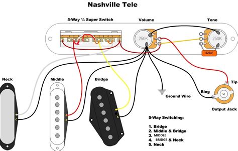 Super Switch Wiring For 3 Pickup Nashville Style Telecaster The