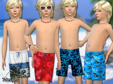 Pinkzombiecupcakes Boys Summer Shorts Sims 4 Updates ♦