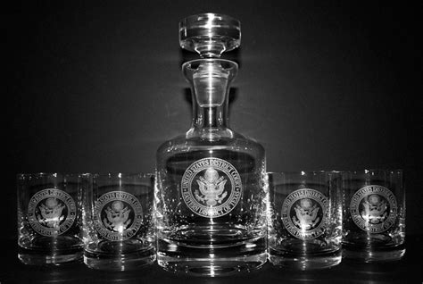 American Heroes Custom Cromwell Whiskey Decanter Set Military T Idea Etched Liquor