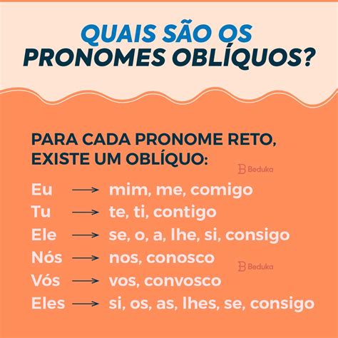 Substitua O Pronome Pessoal Pelo Pronome Oblíquo Adequado