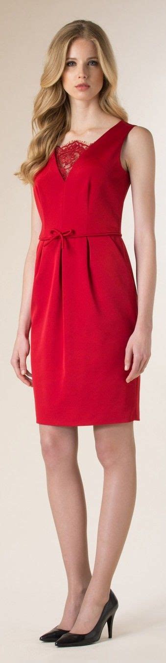 Luisa Spagnoli 201516 Red Dress Women Fashion Outfit Clothing Style