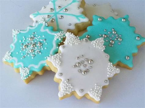Snowflake Decorated Sugar Cookie Snowflake Sugar Cookies 1 Dozen By