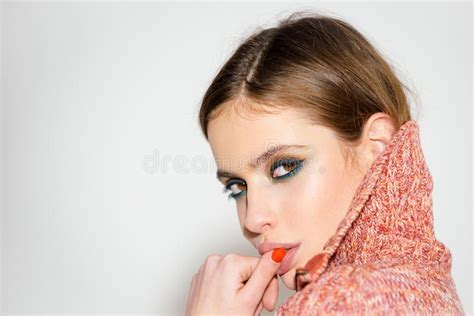 Fashion Girl With Glamour Makeup Makeup Cosmetics And Skincare Beauty