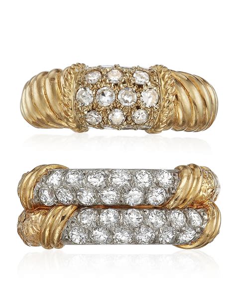 two van cleef and arpels gold and diamond rings christie s