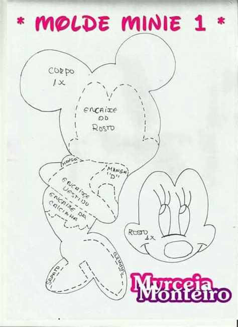 Molde De Goma Eva Minnie Manualidades Disney Adornos De Minnie Mouse
