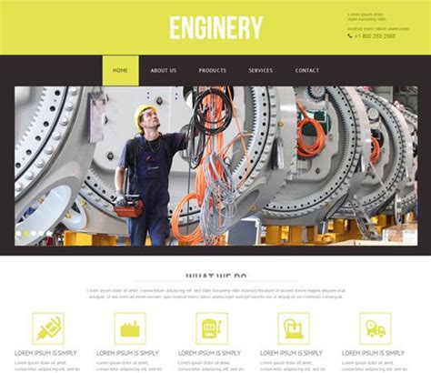 Enginery a Industrial Mobile Website Template by