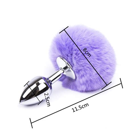 Starter Small Size Metal Rabbit Tail Anal Plug Stainless Steel Bunny