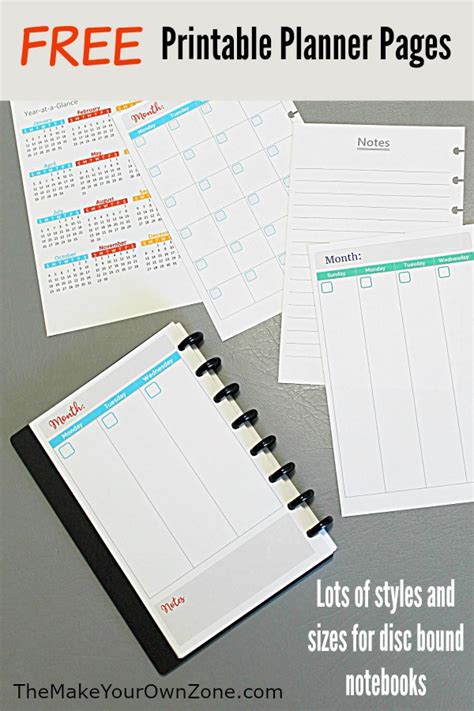 All files are free, you can use them for any purpose and place them on your site. 2020 Free Printable Planner Pages - The Make Your Own Zone