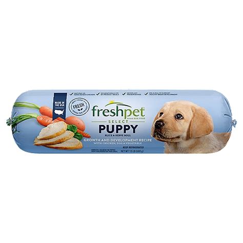 Freshpet Healthy And Natural Dog Food For Puppies Fresh Chicken Roll 15lb