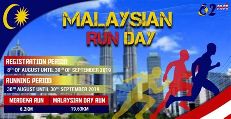 Virtual running events can be done entirely alone either outdoors or inside on a treadmill without ever setting foot on a start line and ensuring that you respect the current social distancing guidelines. Malaysian Run Day 2019 | Registration via JustRunLah!