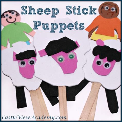 Foam Sheep Stick Puppets Castle View Academy