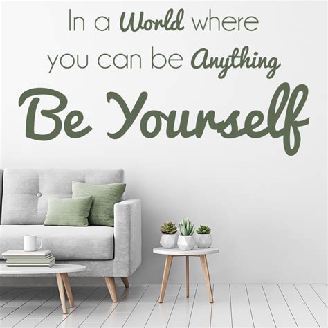 Be Yourself Wall Sticker Inspirational Quote Wall Decal Bedroom Kitchen Decor