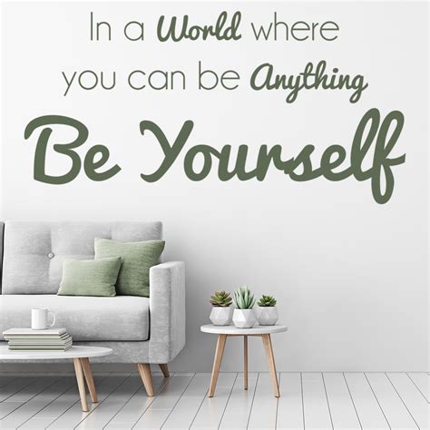Inspirational quotes for kitchen wall. Be Yourself Wall Sticker Inspirational Quote Wall Decal Bedroom Kitchen Decor