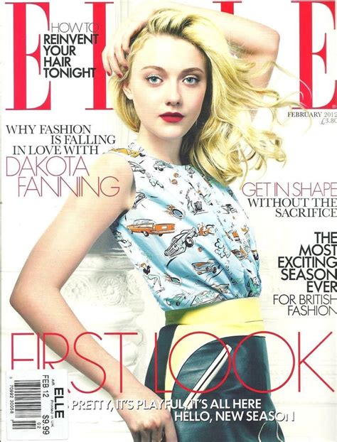 Dakota Fanning Elle Uk Magazine February 2012 For Sale Online Ebay