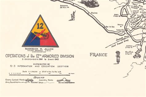 12th Armored Division Campaign Map Historyshots Infoart