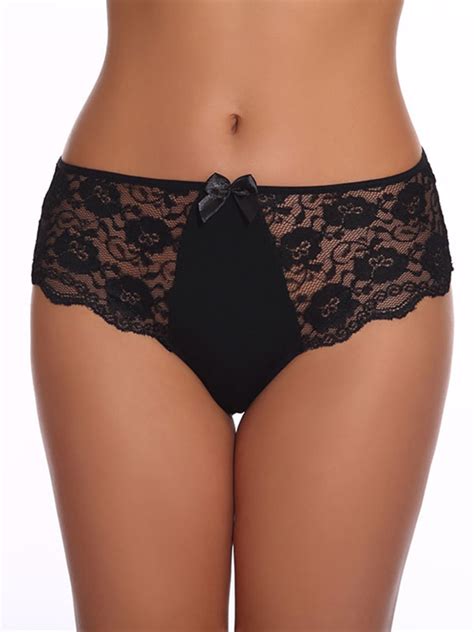 Women S Black Sexy Panties Lace Underwear Sexy Lingerie Milanoo