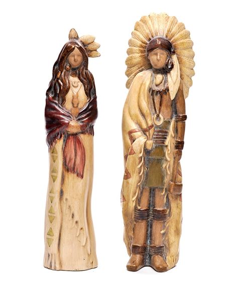 Native American Figurine Set Native Americans Nativity Decor