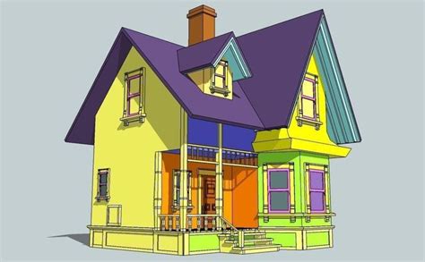 Our attempt of drawing the animation house from the popular disney pixar film, up. House from animation movie Up 3D Model Game ready .obj ...