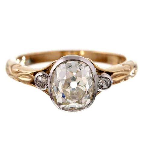 Vintage Oval Diamond Engagement Ring Wedding And Bridal Inspiration