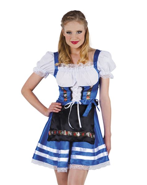 oktoberfest madl dirndl kostüm in blau länderfasching karnevalskostüme damen das kostümland