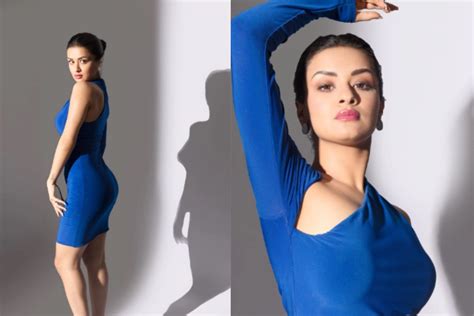 Avneet Kaur Sets Instagram Ablaze In A Sleek Blue Bodycon Dress All Eyes On Her Stunning Look