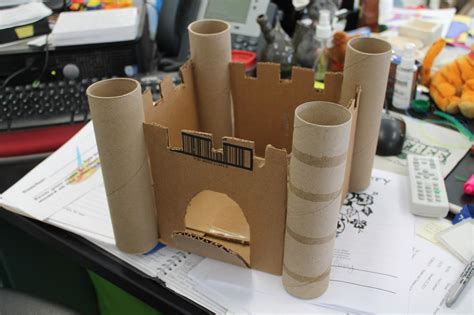 Art Room 104 In Progress 3rd Grade Cardboard Castle Sculptures