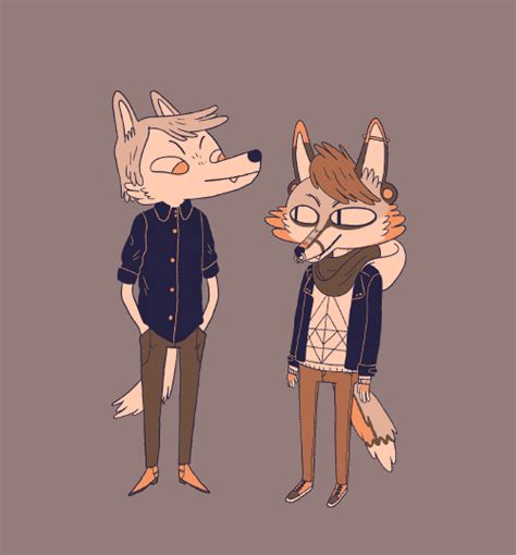 Two Cartoon Characters One With Glasses And The Other With A Fox On