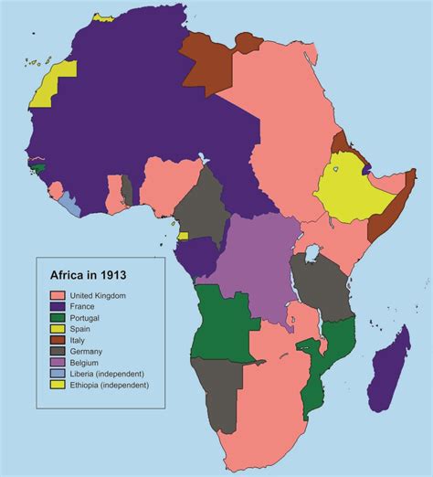 Old Colonial Map Of Africa