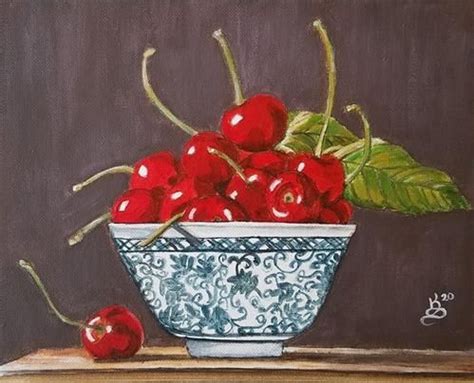 Daily Paintworks A Bowl Of Cherries Original Fine Art For Sale