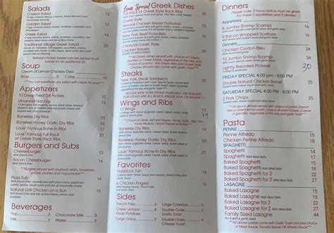 Menu At The Right Spot And Grill Restaurant Rosetown