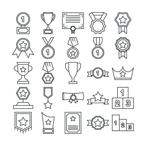 Award Icons Pack 10756165 Vector Art At Vecteezy