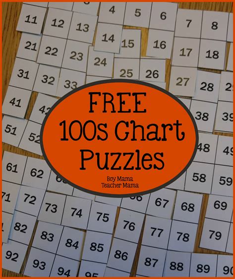 Teacher Mama Free 100s Chart Puzzles After School Linky Boy Mama