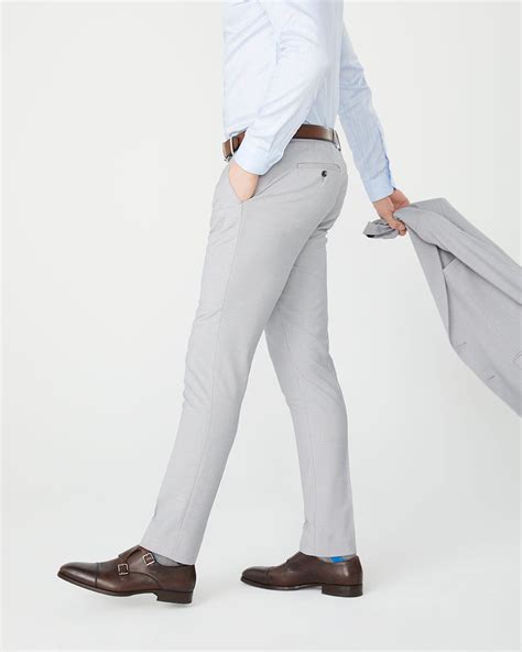 essential slim fit stretch light heather grey suit pant 30 rwandco