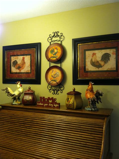 Rooster Decor Rooster Kitchen Decor Sunflower Kitchen Decor Rooster