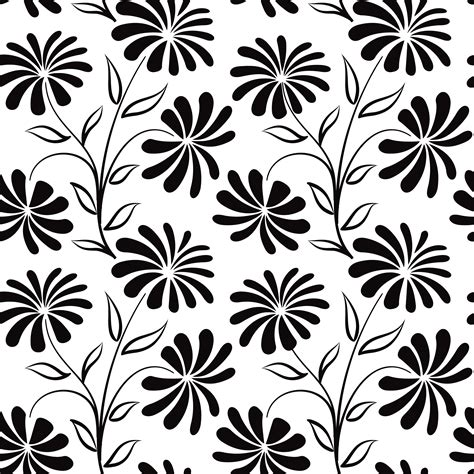 Floral Seamless Pattern Flower Background Engraved Texture 524208 Vector Art At Vecteezy