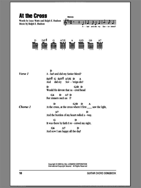 At The Cross Sheet Music For Guitar Chords Pdf