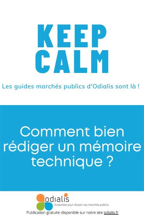 Guide Comment Bien Rédiger Un Mémoire Technique Odialis