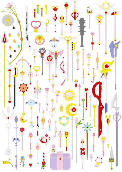 all existing magical girl wands almost by megaceross on deviantart