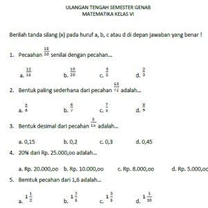 Apakah tujuan seorang atlet melakukan dopping? Soal UTS SD/MI Kelas 6 Semester 2 (Genap) - SoalUjian.Net