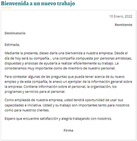 Carta De Bienvenida A Empleados Ejemplos Y Guía 【agosto 2023