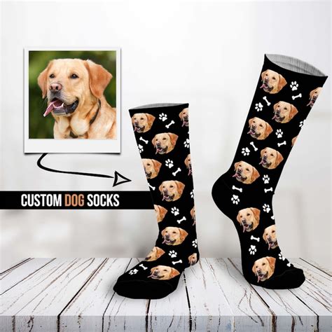 Custom Dog Socks Personalized Pet Face Socks Puppy Face With Etsy